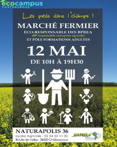 L'établissement Naturapolis de l'ensemble ecocampus organise un marché fermier le 12 mai 2023