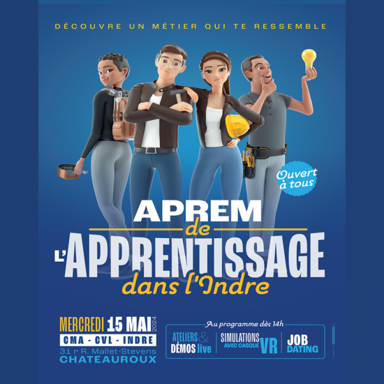 Aprèm de l'apprentissage dans l'Indre.