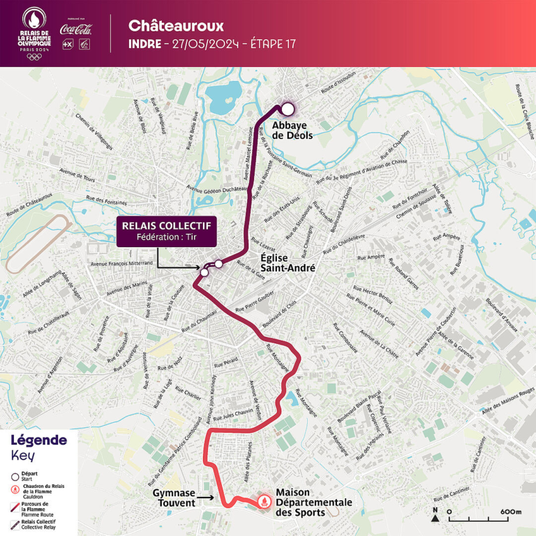 parcours du relais de la flamme olympique Paris 2024