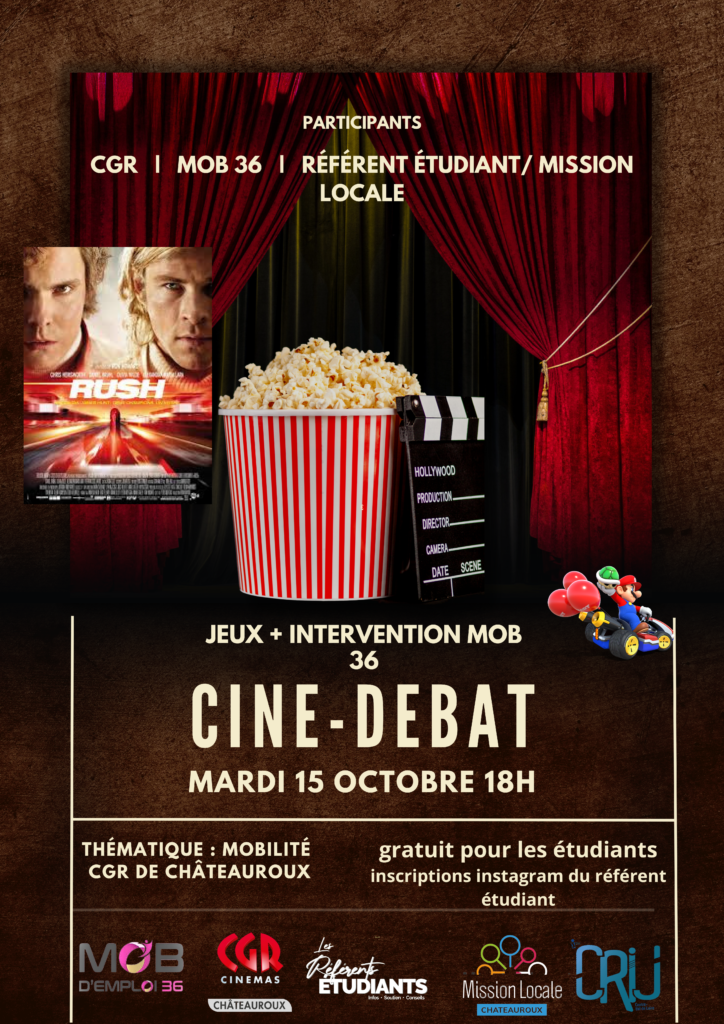 Ciné Débat mardi 15 octobre à 18h