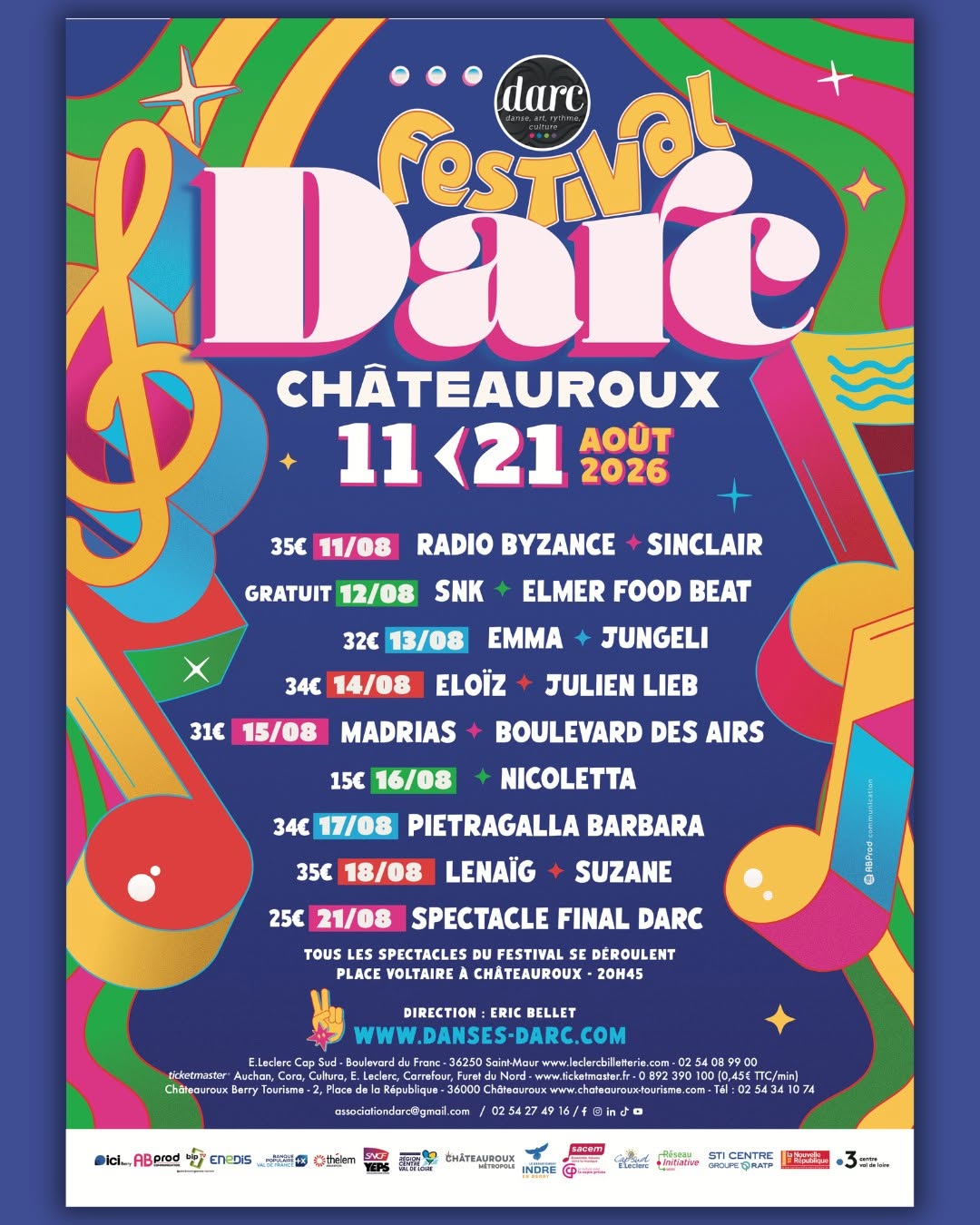 Affiche Festival Darc Châteauroux 2026